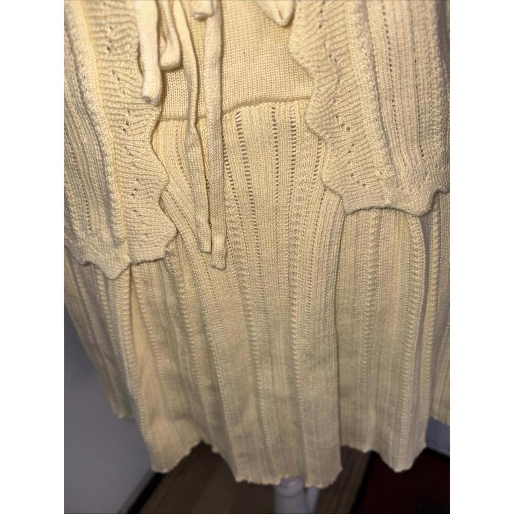 Hippie Rose Sweater & Skirt Set Tie Front Rib Knit Small New - Picture 6 of 17